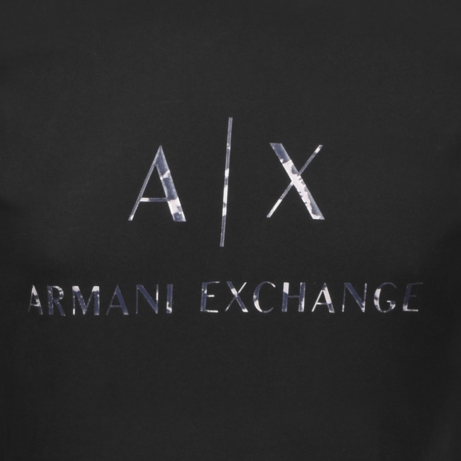 Alternative Image for ProductArmani Exchange Crew Neck Logo T Shirt Black3